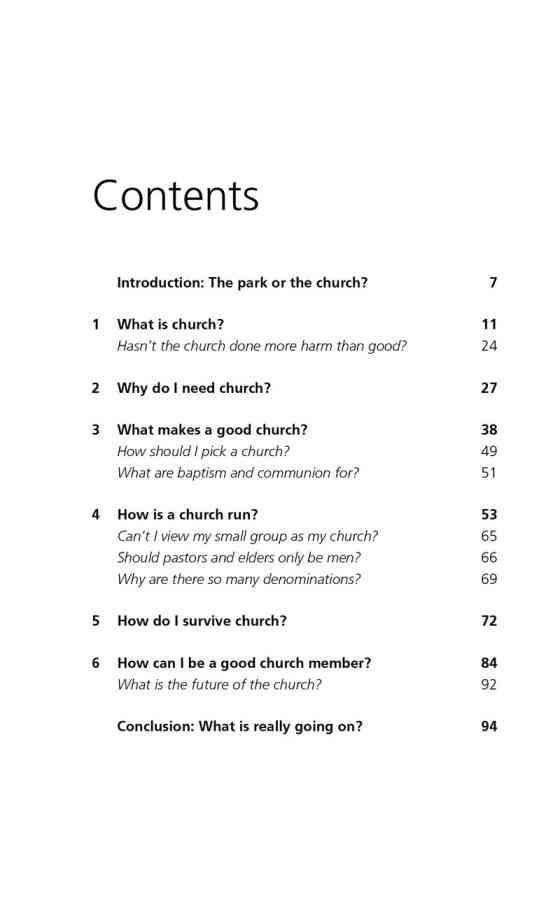 Why bother with church Content