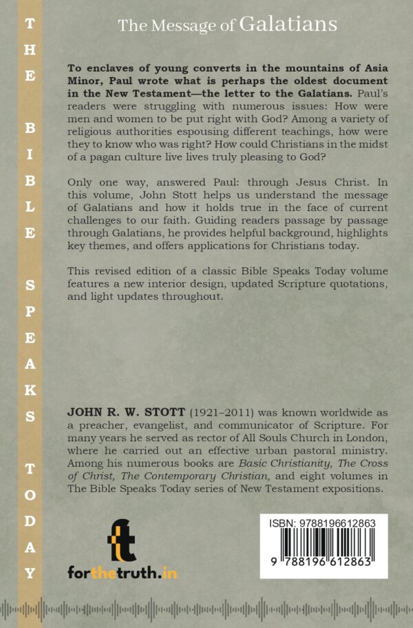 The Message of Galatians back cover